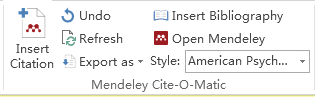 Mendeley Word Plugin
